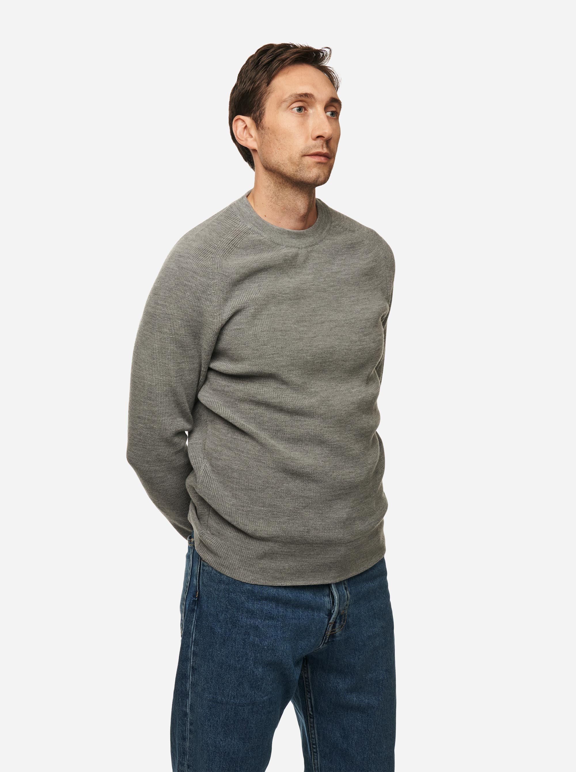 Teym - Crewneck - The Merino Sweater - Men - Grey - 2