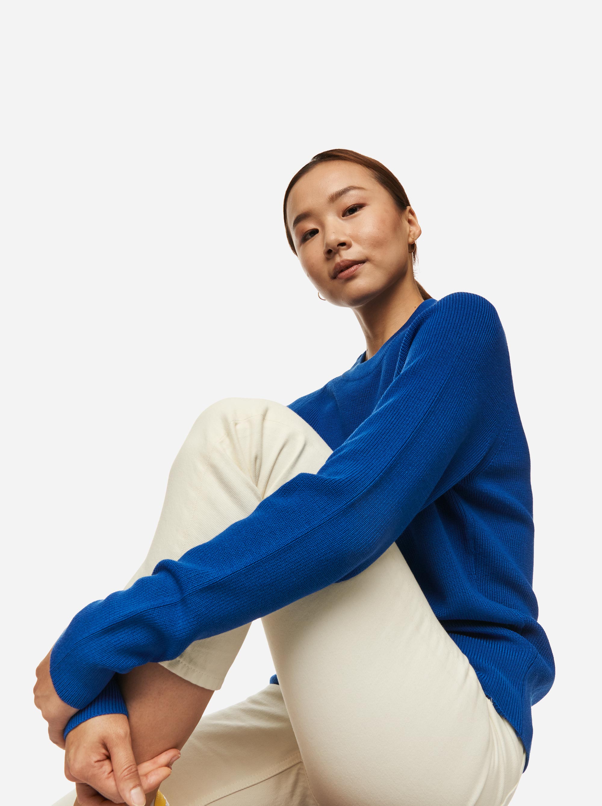 Teym - Crewneck - The Merino Sweater - Women - Cobalt Blue - 4