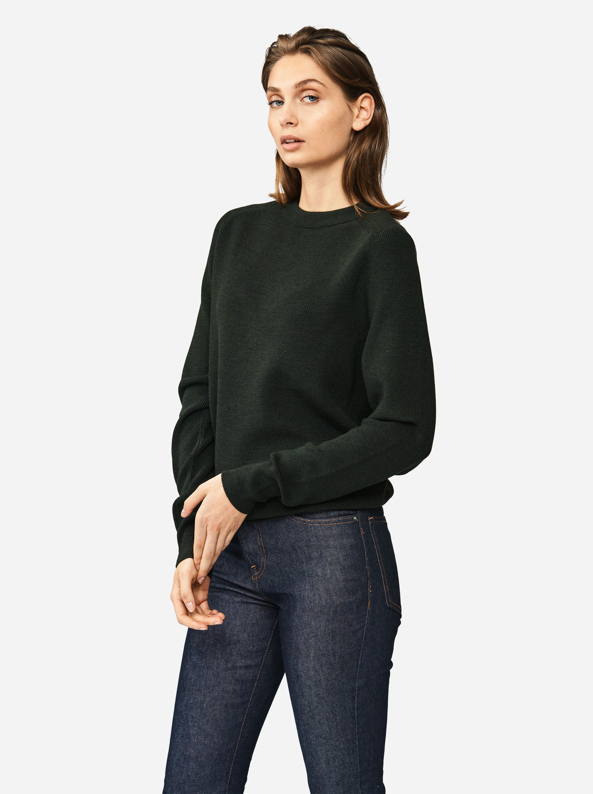 Teym - Crewneck - The Merino Sweater - Women - Green - 1