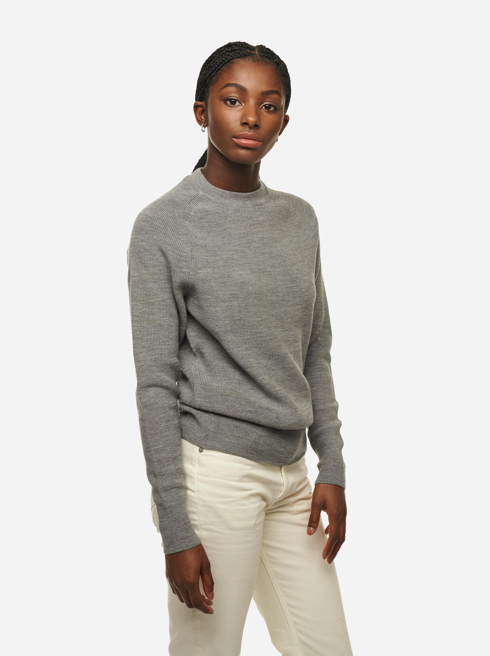 Teym - Crewneck - The Merino Sweater - Women - Grey - 2