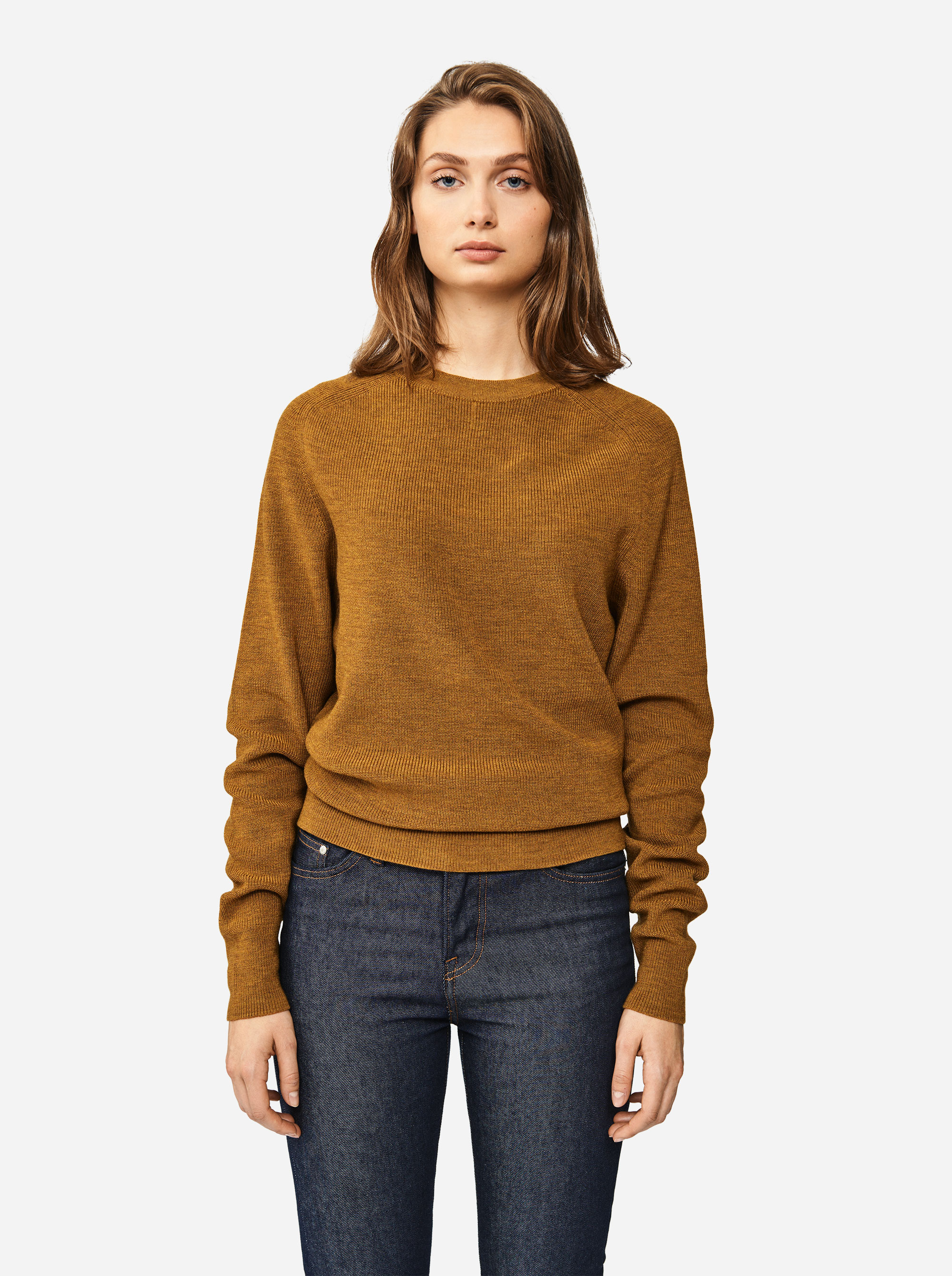 Teym - Crewneck - The Merino Sweater - Women - Mustard - 3