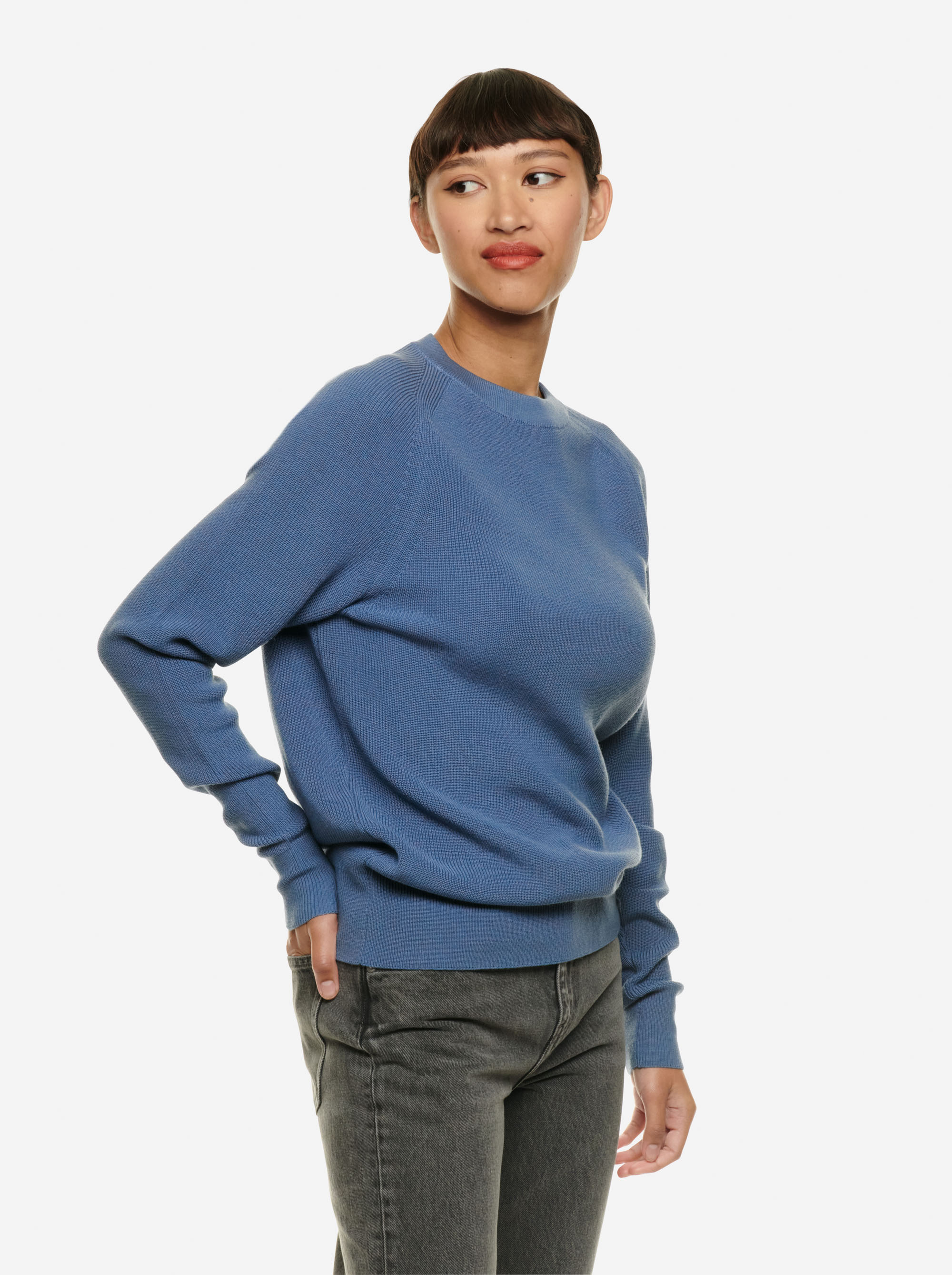 Teym - Crewneck - The Merino Sweater - Women - Sky - Blue - 2