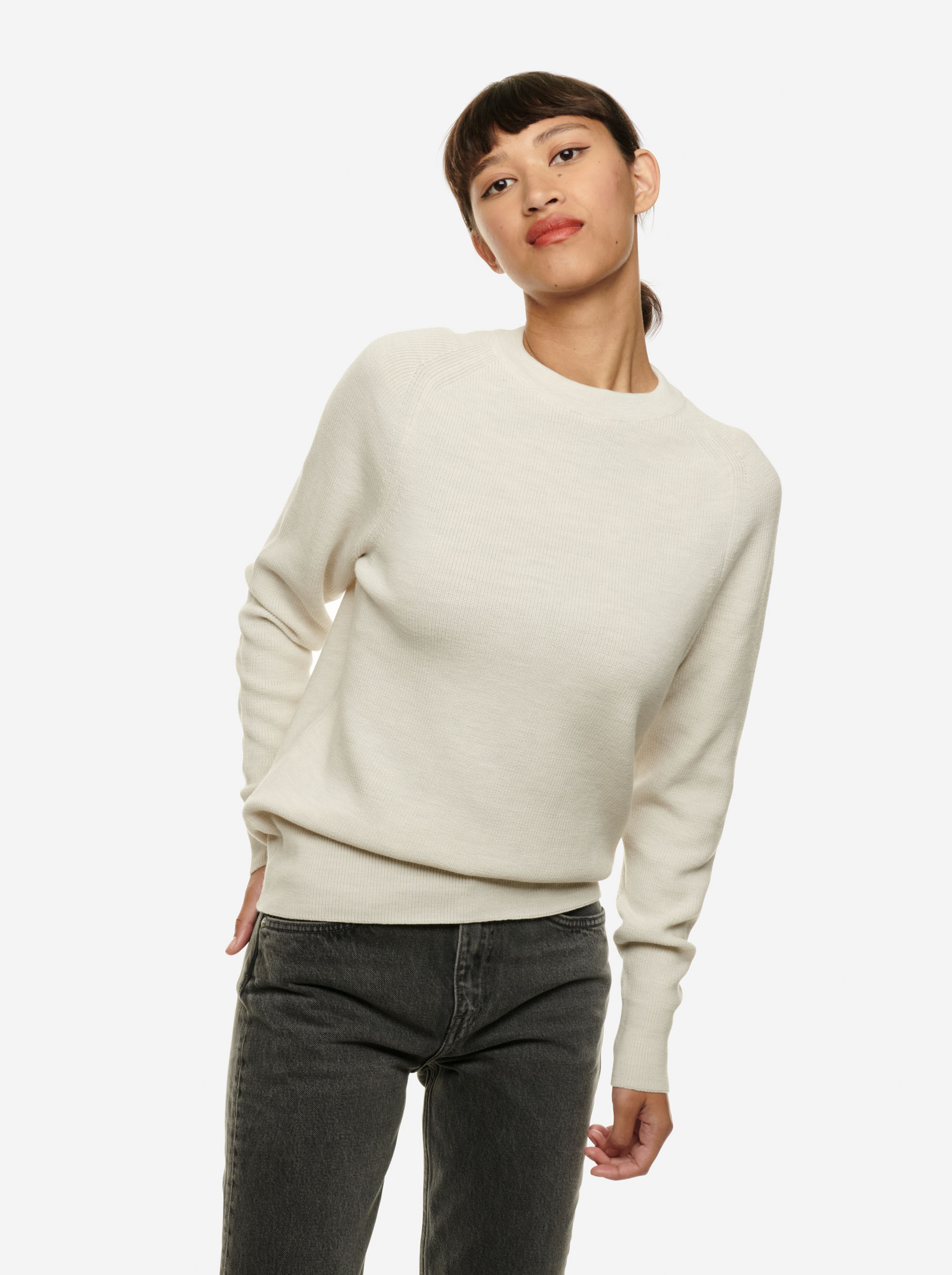 Teym - Crewneck - The Merino Sweater - Women - White - 2