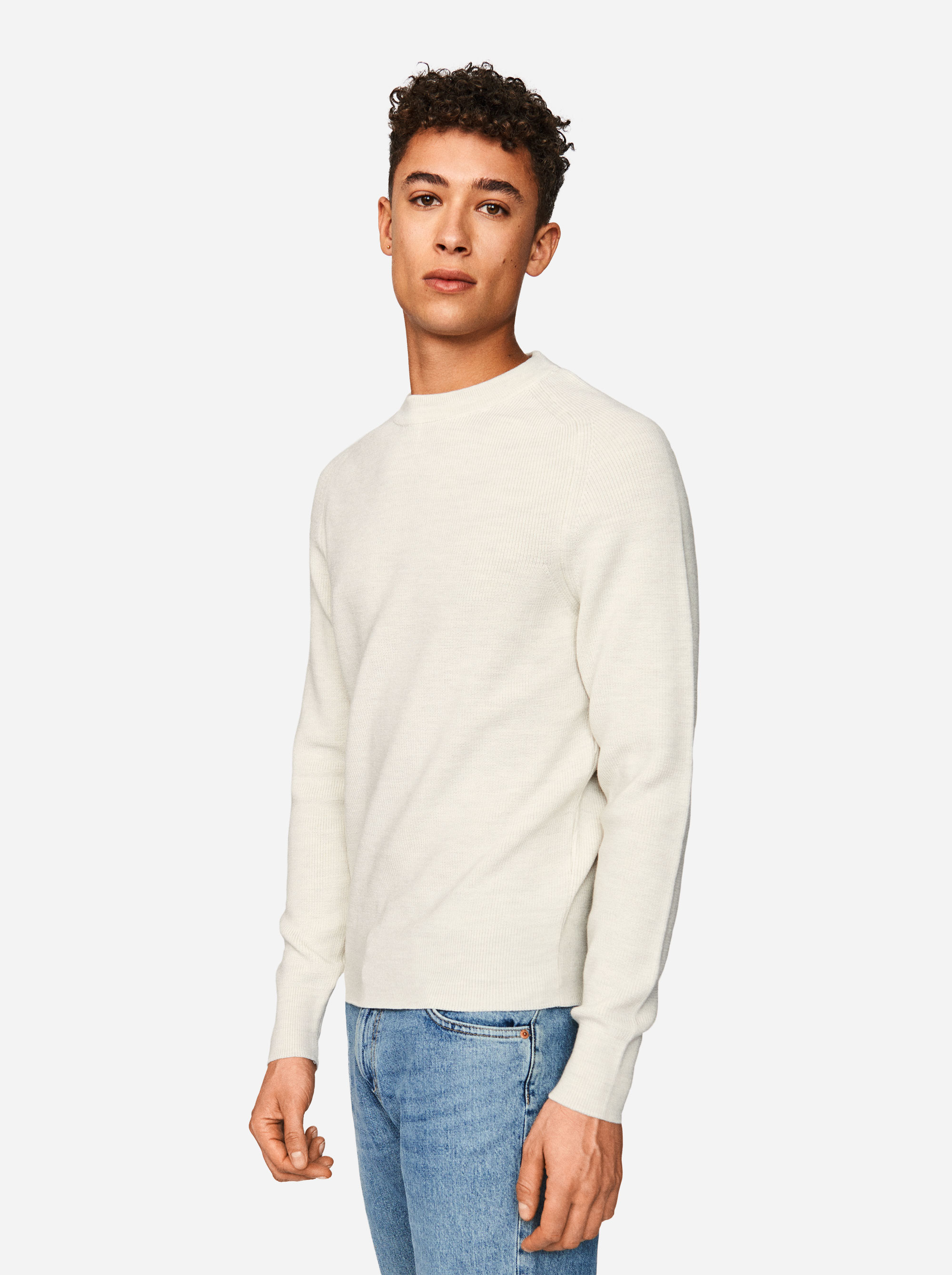 Teym - The Merino Sweater - Men - White - 2