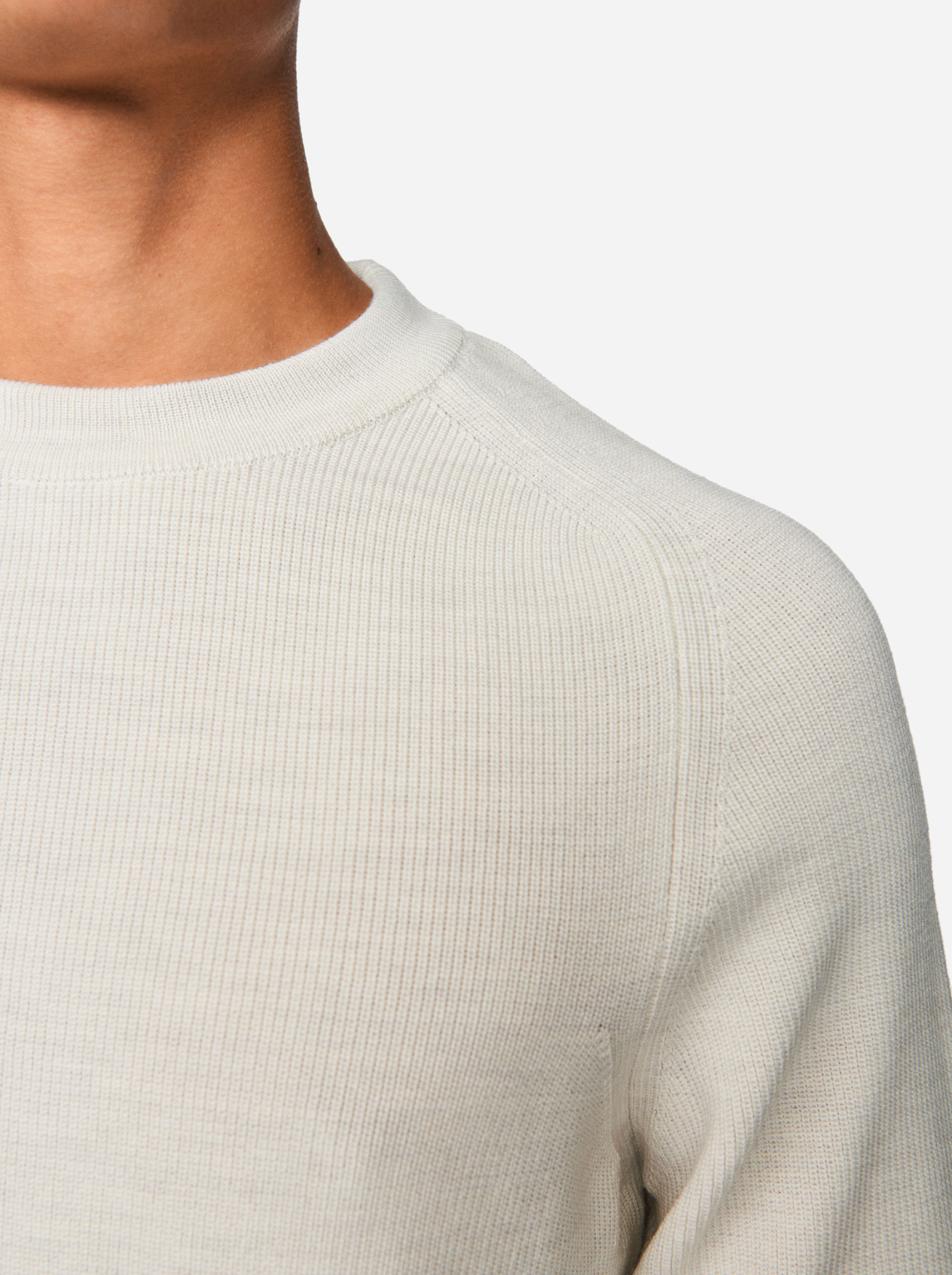 Teym - The Merino Sweater - Men - White - 3
