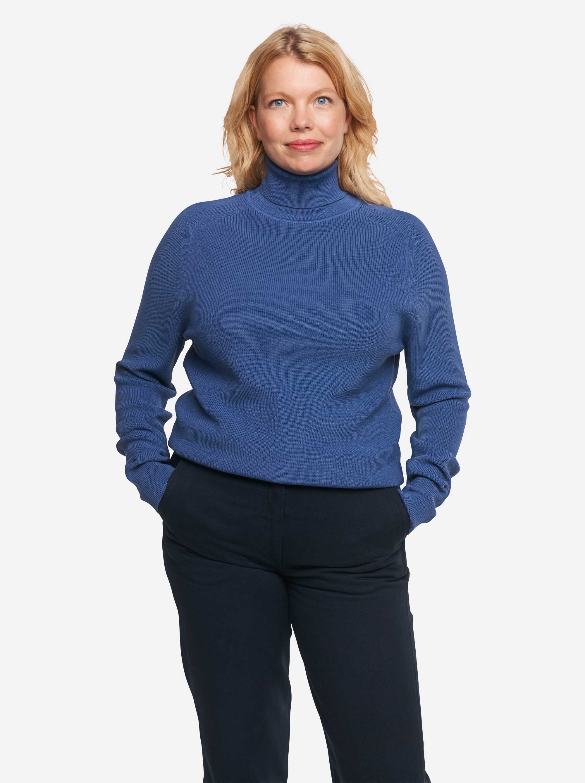 Teym - The Merino Sweater - Turtleneck - Women - Sky Blue - 1