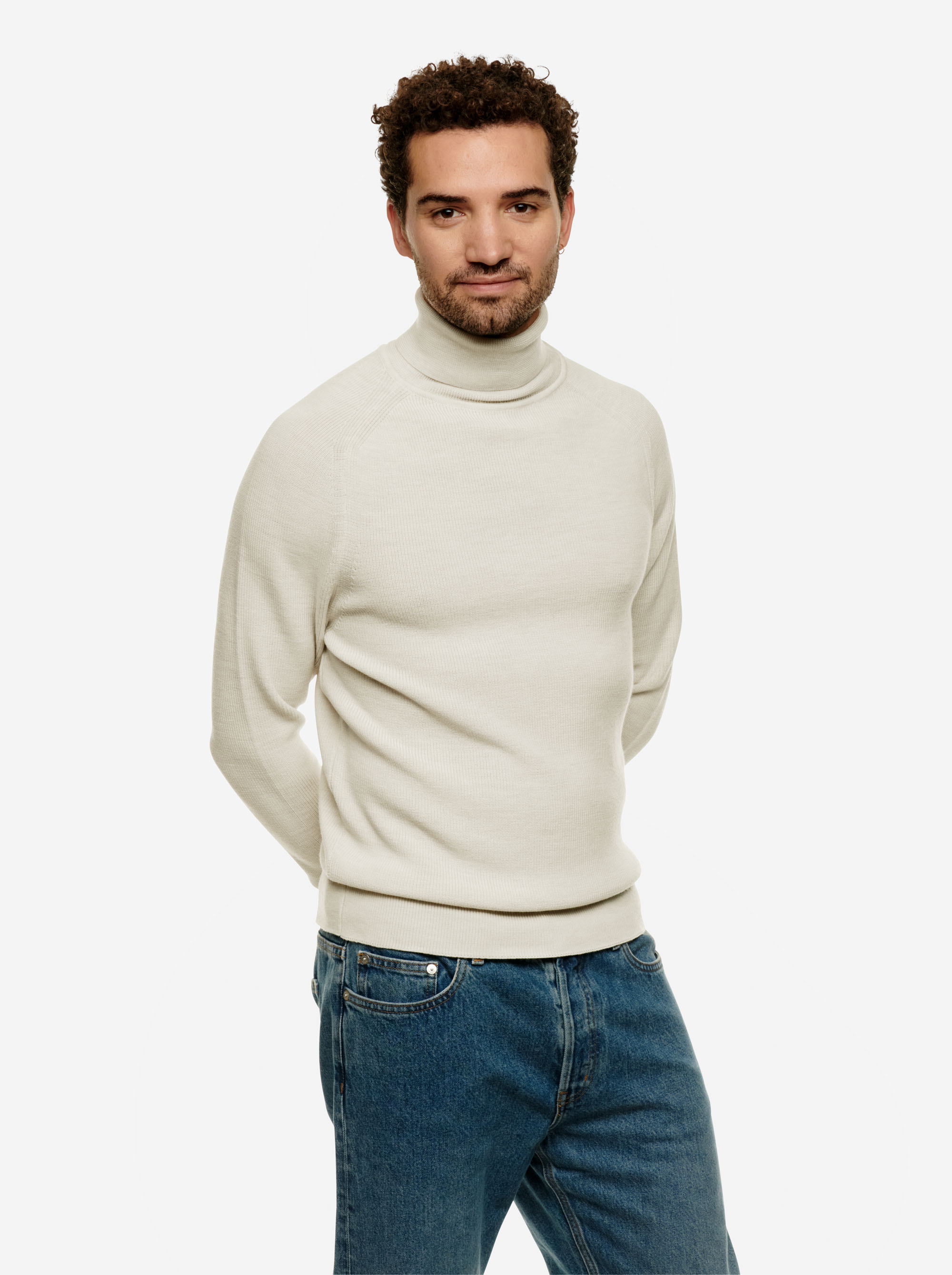 Teym - Turtleneck - The Merino Sweater - Men - White - 2