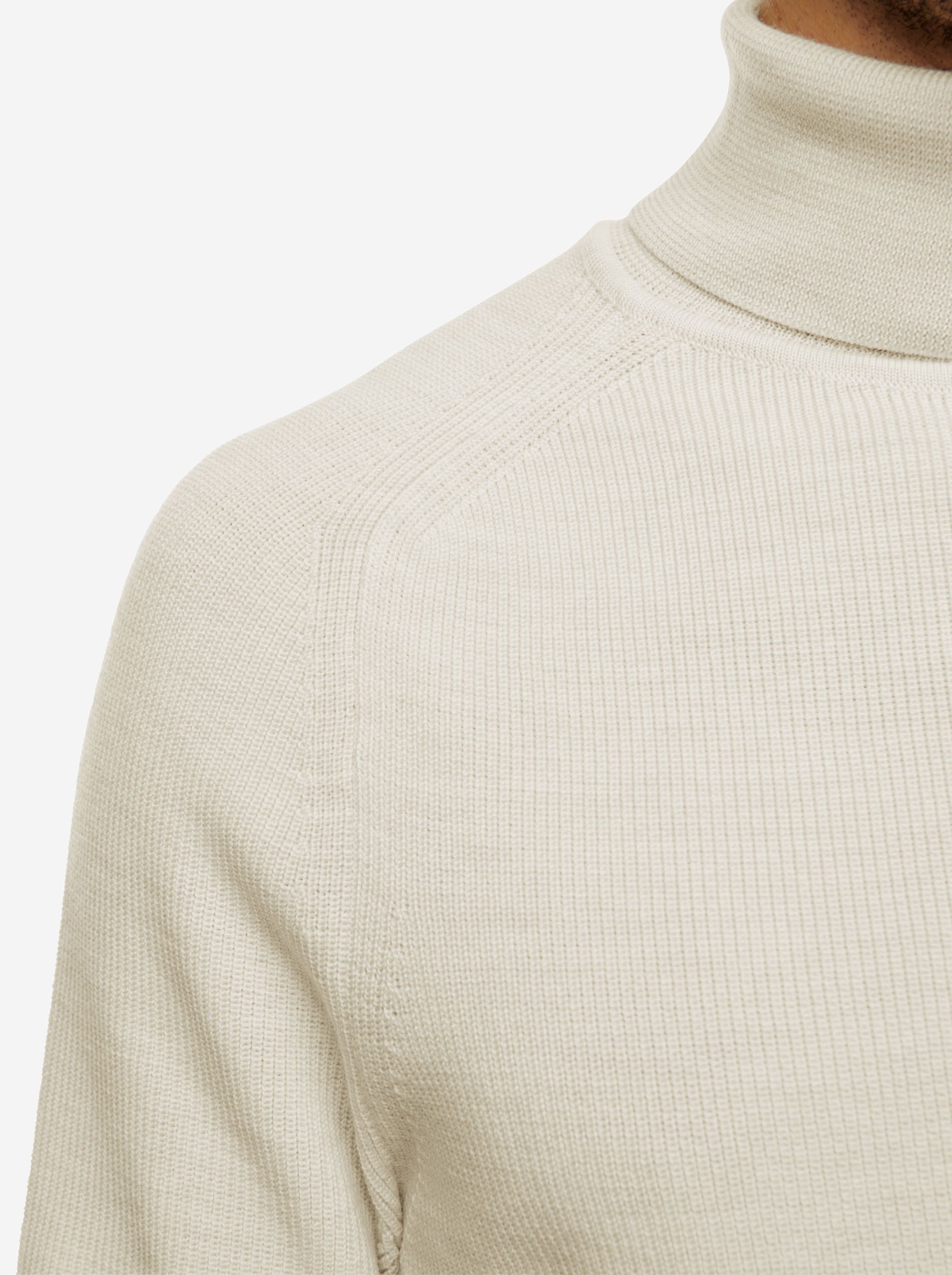 Teym - Turtleneck - The Merino Sweater - Men - White - 4