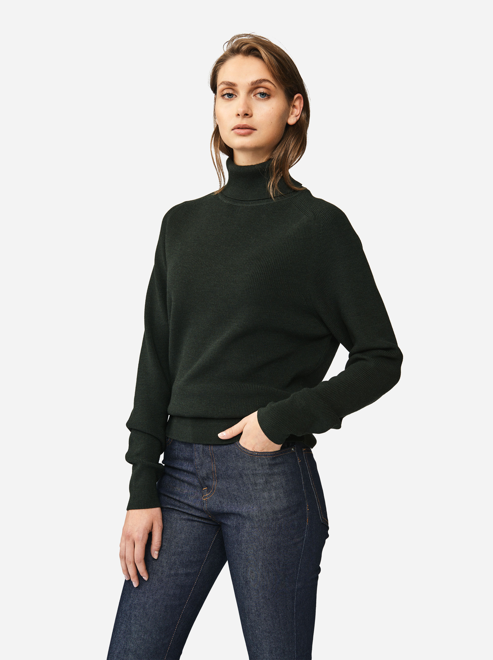 Teym - Turtleneck - The Merino Sweater - Women - Green - 1