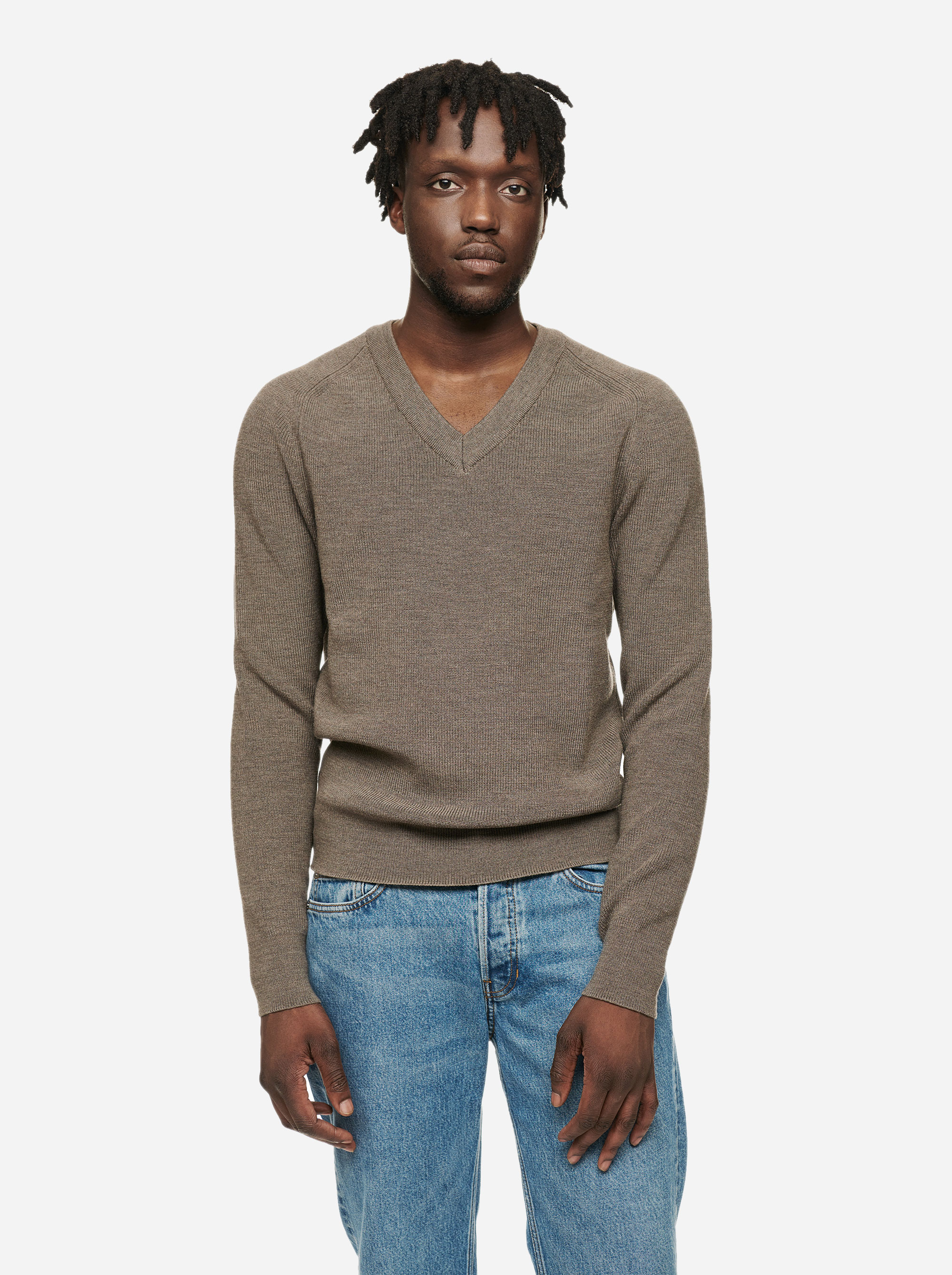 Teym - V-Neck - The Merino Sweater - Men - Grey - 3