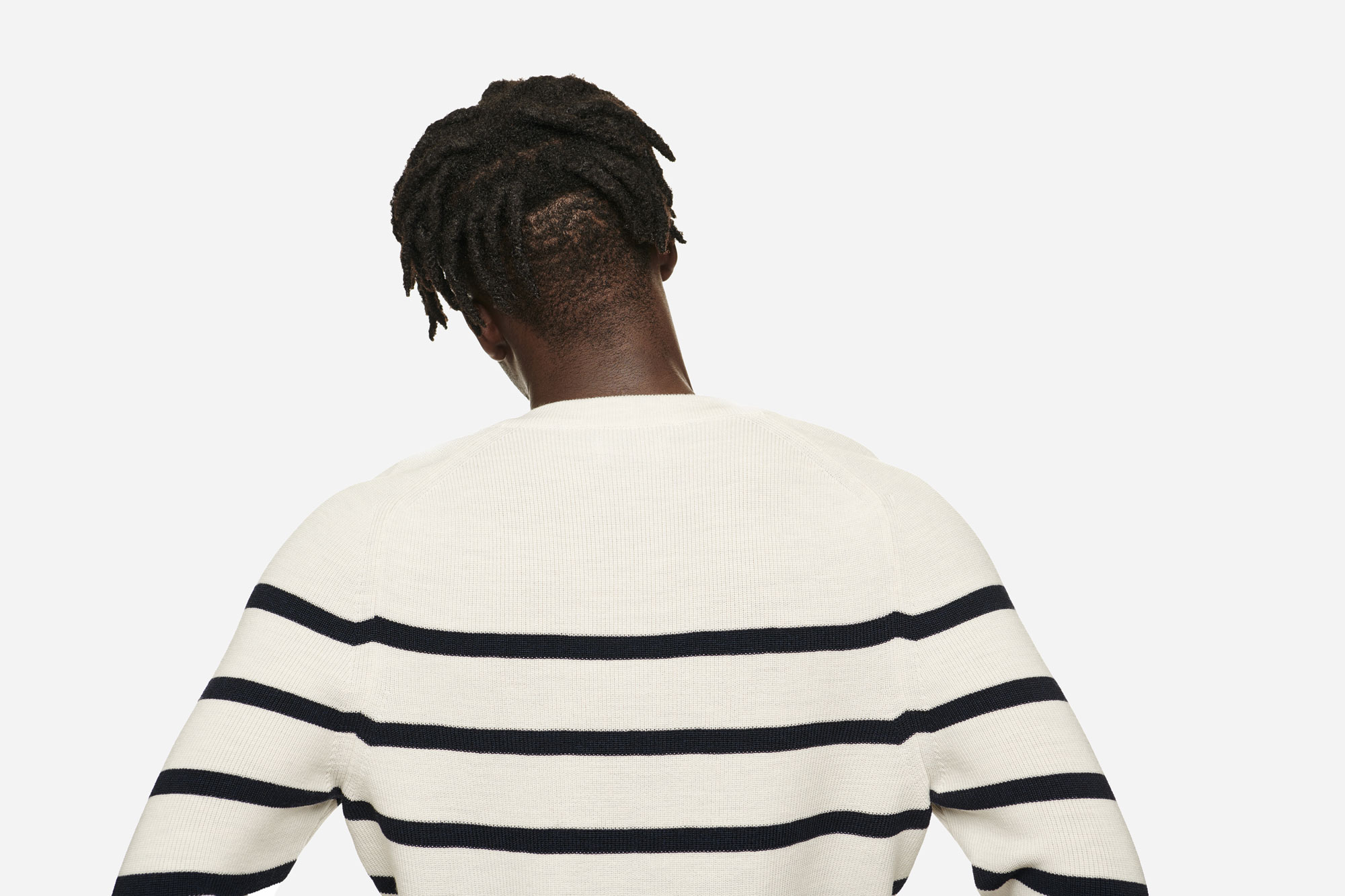 Teym - V-Neck - The Merino Sweater - Men - Striped - 2