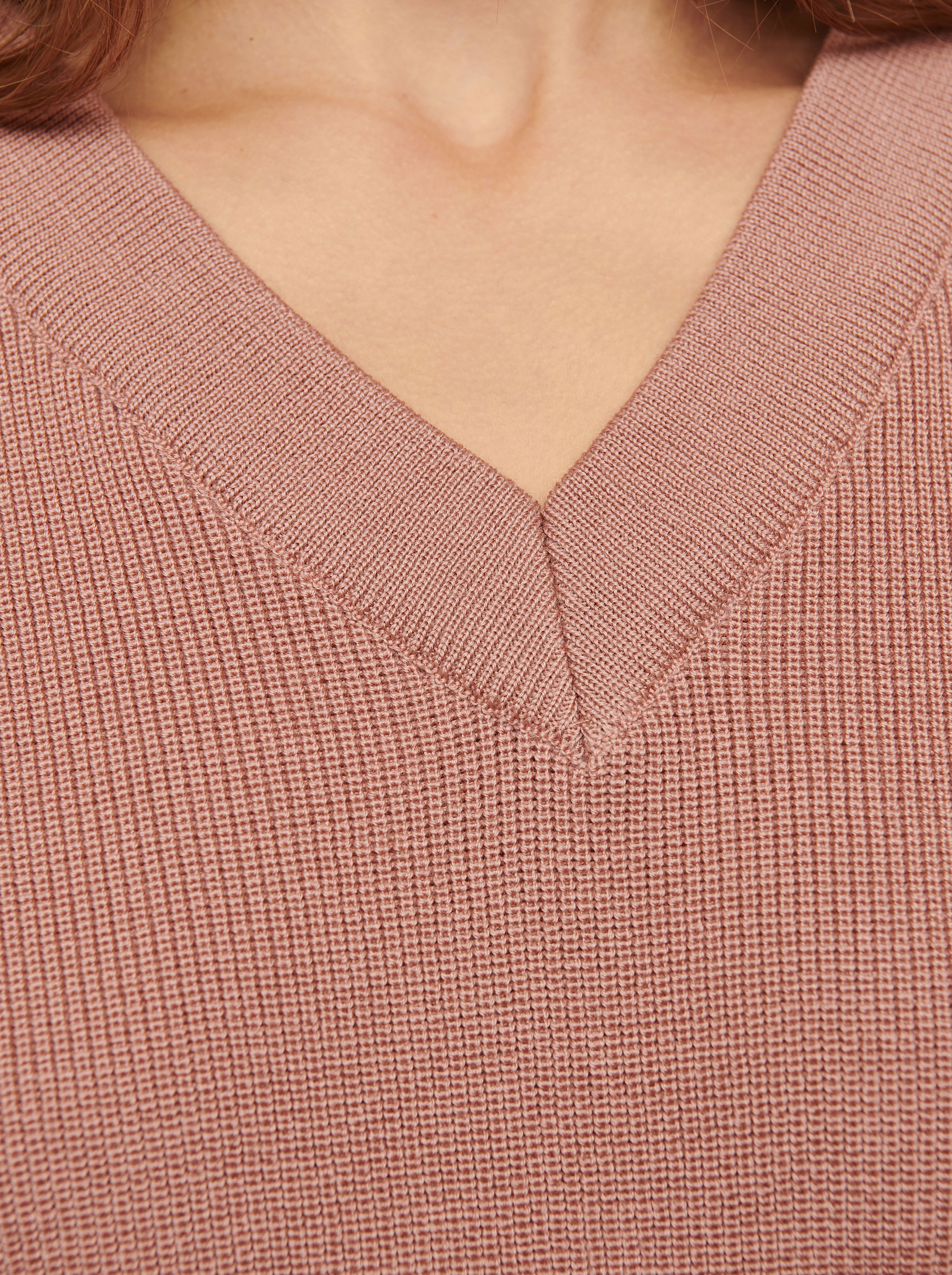 Teym - V-Neck - The Merino Sweater - Women - Pink - 2