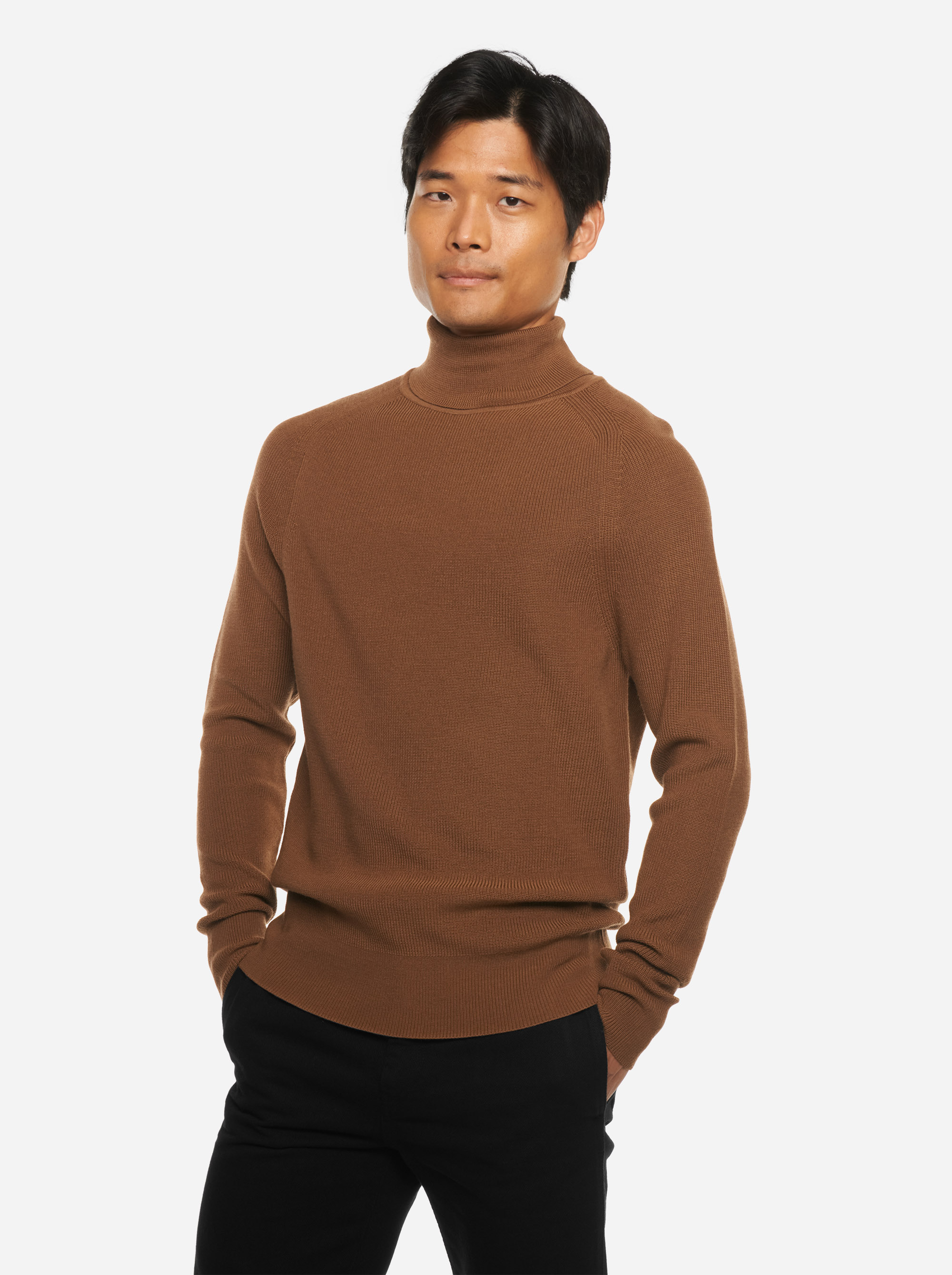 Merino - Turtleneck - The Merino Sweater - Men - Brown - 2
