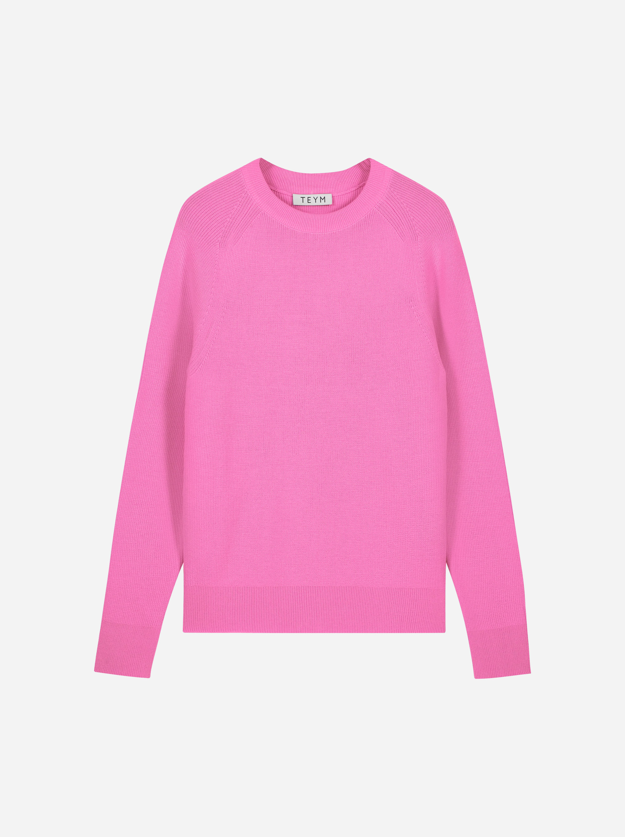 Teym - Crewneck - The Merino Sweater - Men - Bright Pink - 3