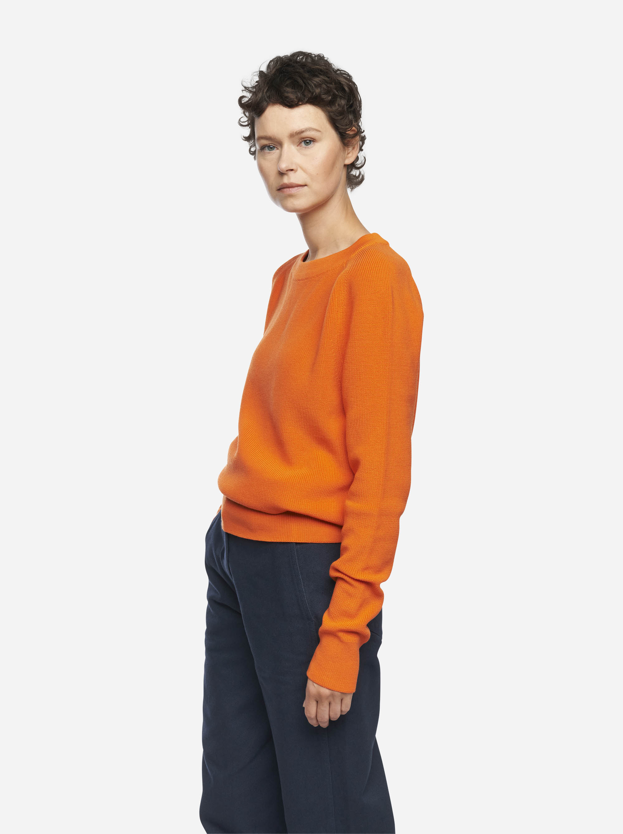 Teym - The Merino Sweater - Crewneck - Women - Orange - 2