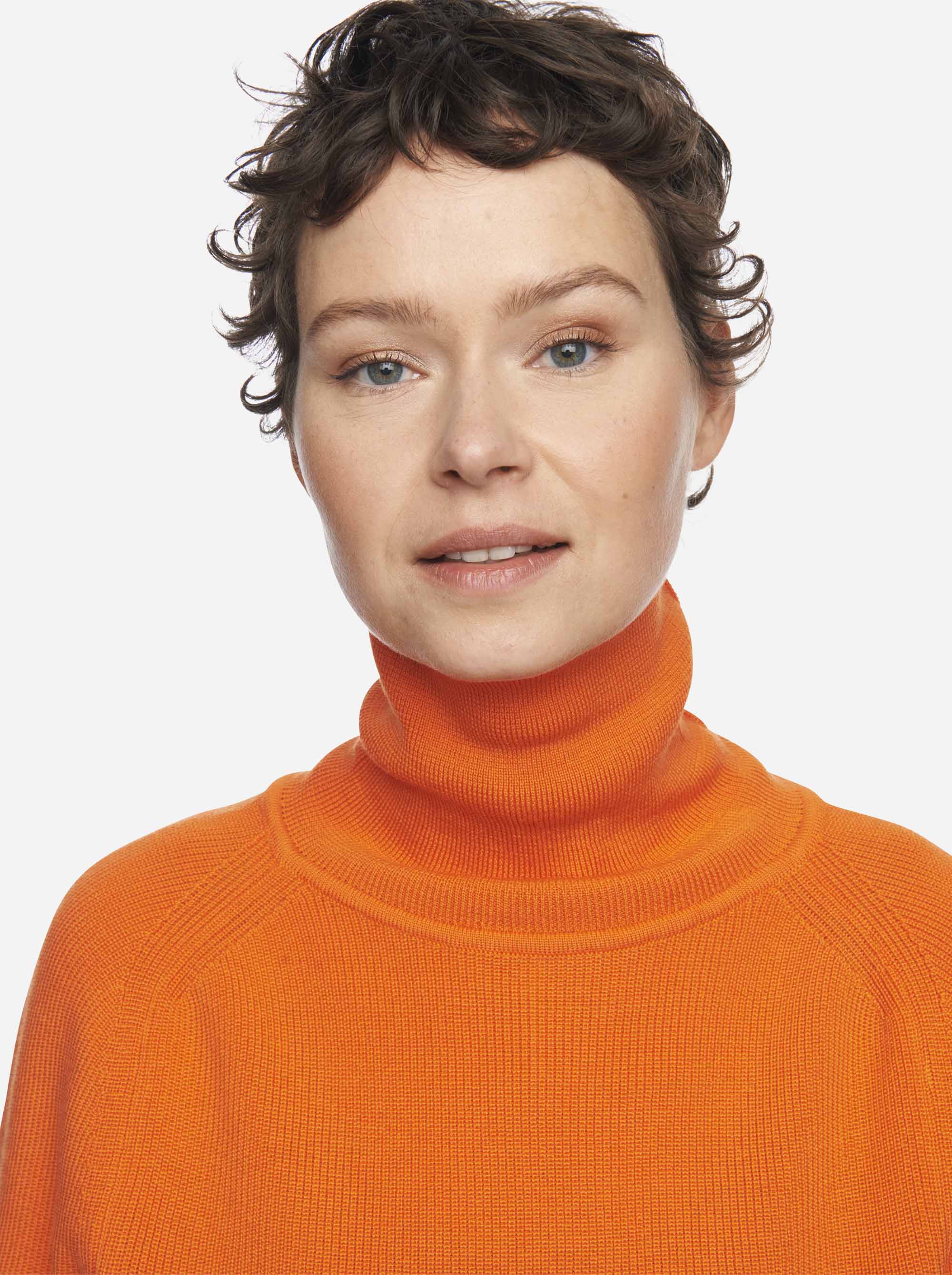 Teym - The Merino Sweater - Turtleneck - Women - Orange - 4