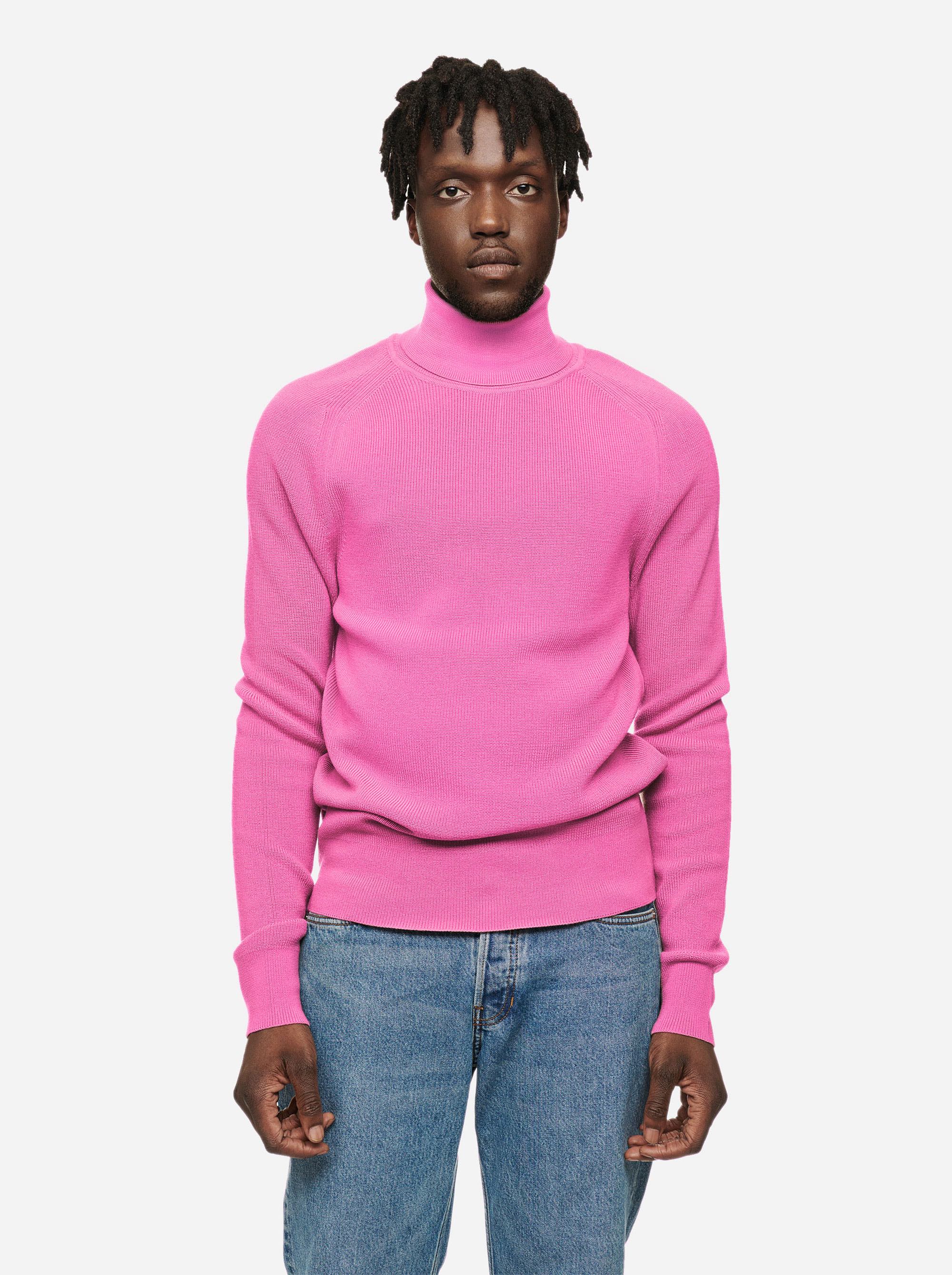 Teym - Turtleneck - The Merino Sweater - Men - Bright Pink - 1