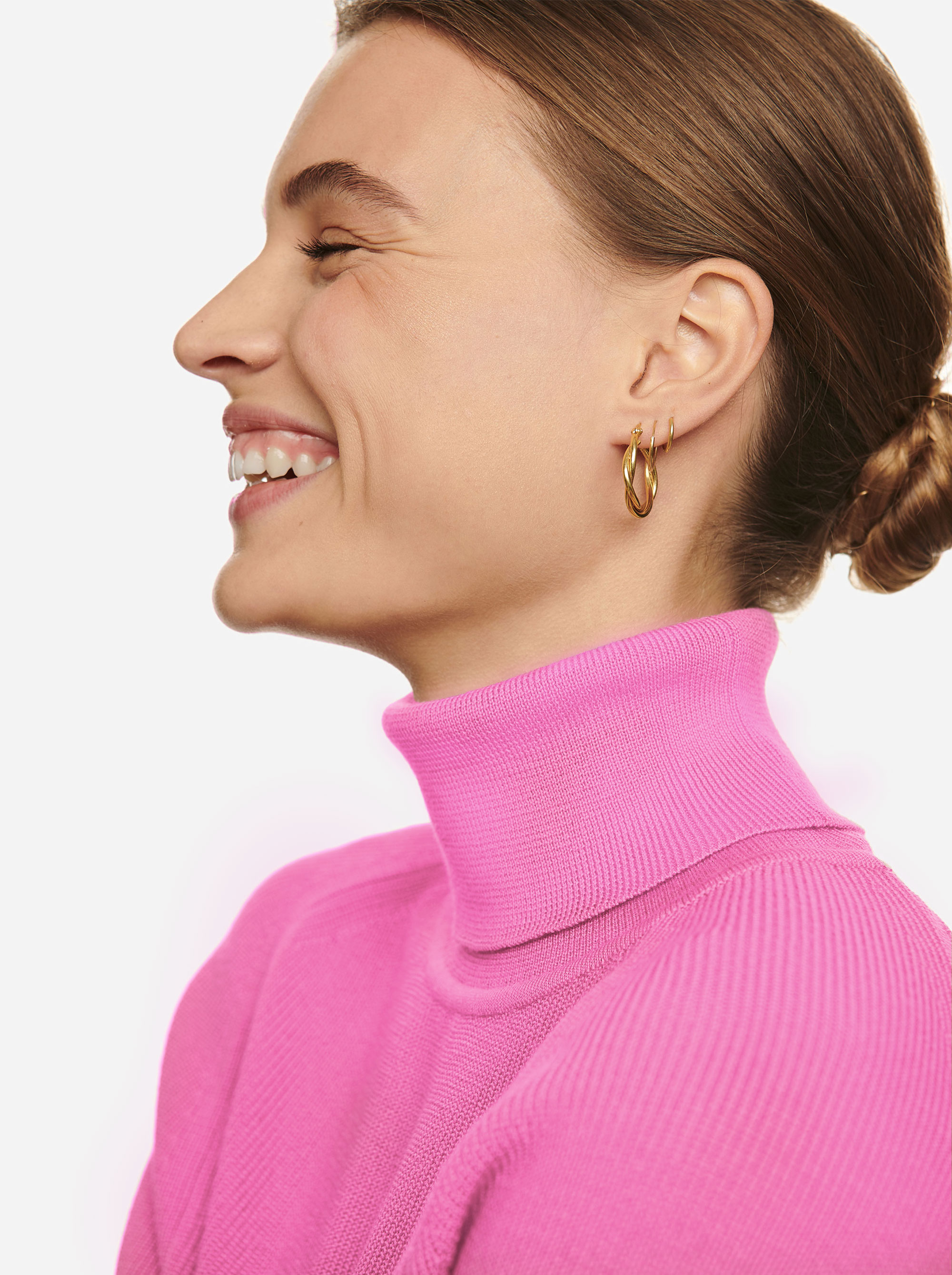 Teym - Turtleneck - The Merino Sweater - Women - Bright Pink - 2